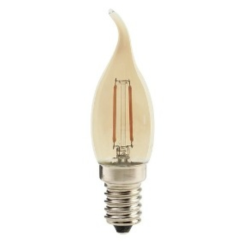 LAMP VELA E-14 LED 2200K AVANT 2W BICO TORTO RETRO