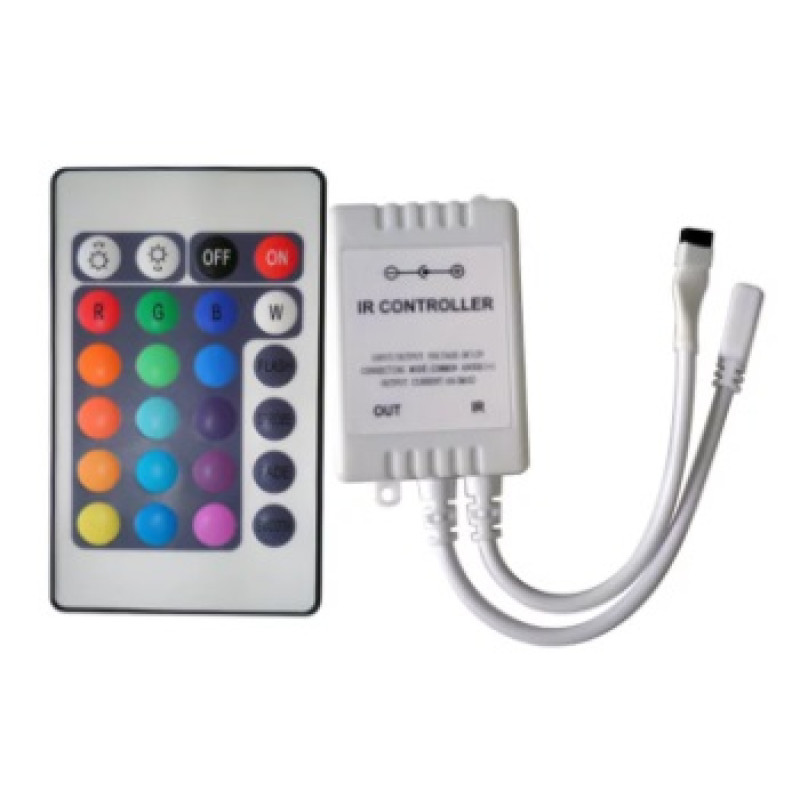 CONTROLADOR RGB P/ FITA LED 12V C/SEQUENCIADOR