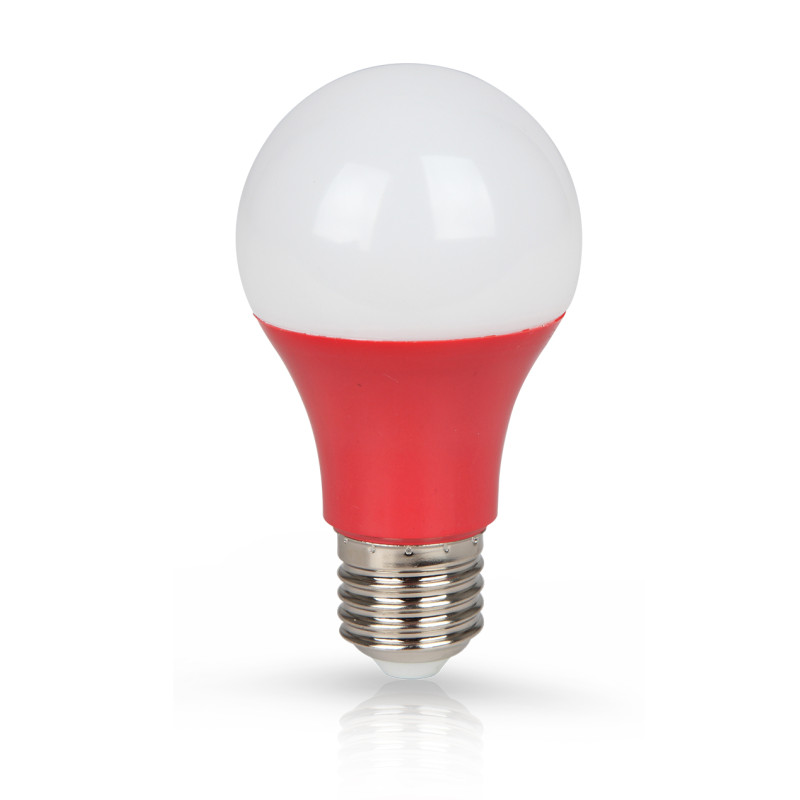 LAMPADA LED OUROLUX E-27 SUPERLED 7W VERMELHO 220V