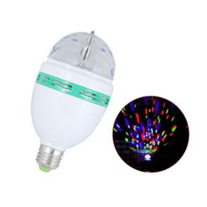 LAMPADA LED RGB GIRATORIA 3W E27 BX 910 SK-229A