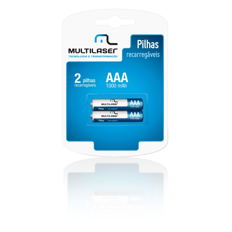 MULTILASER PILHA RECARREGAVEL AAA C/2 CB051