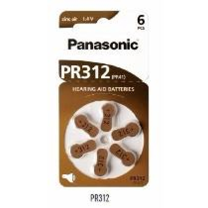 PILHA BOTAO AUDITIVA PR312 PANASONIC- UN