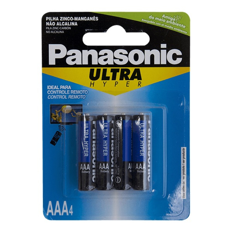 PILHA PALITO AAA C/4 PANASONIC U.HYPER