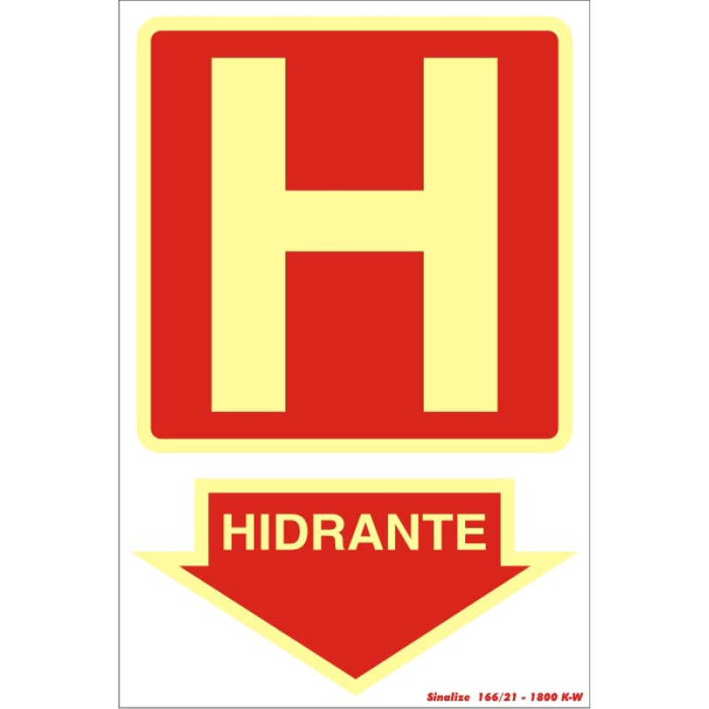 ETIQUETA PLACA HIDRANTE - 250BE