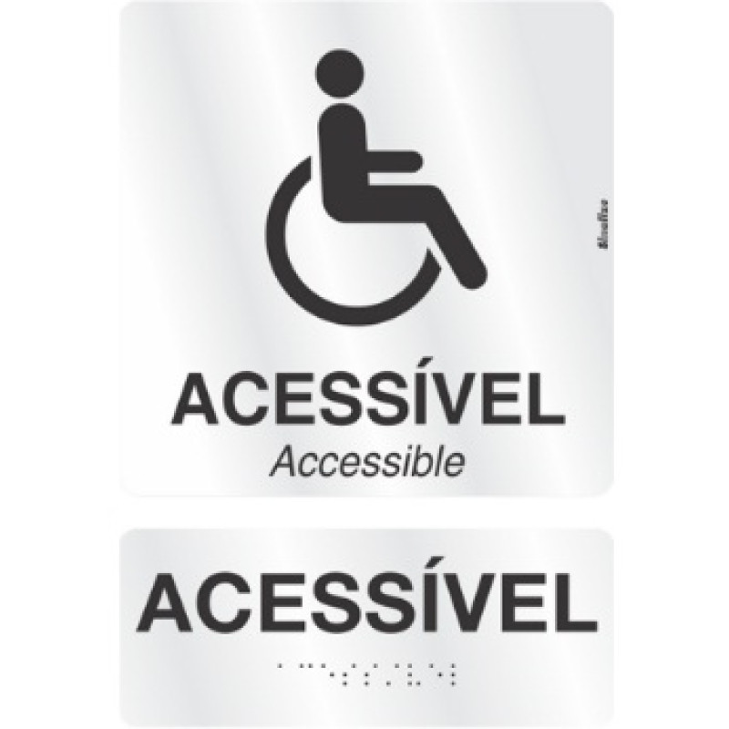 ETIQUETA PLACA ACESSIVEL ALUM. BRAILLE - 800AA