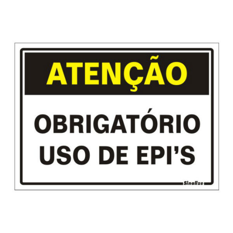 ETIQUETA PLACA OBRIGATORIO EPI S-250BT