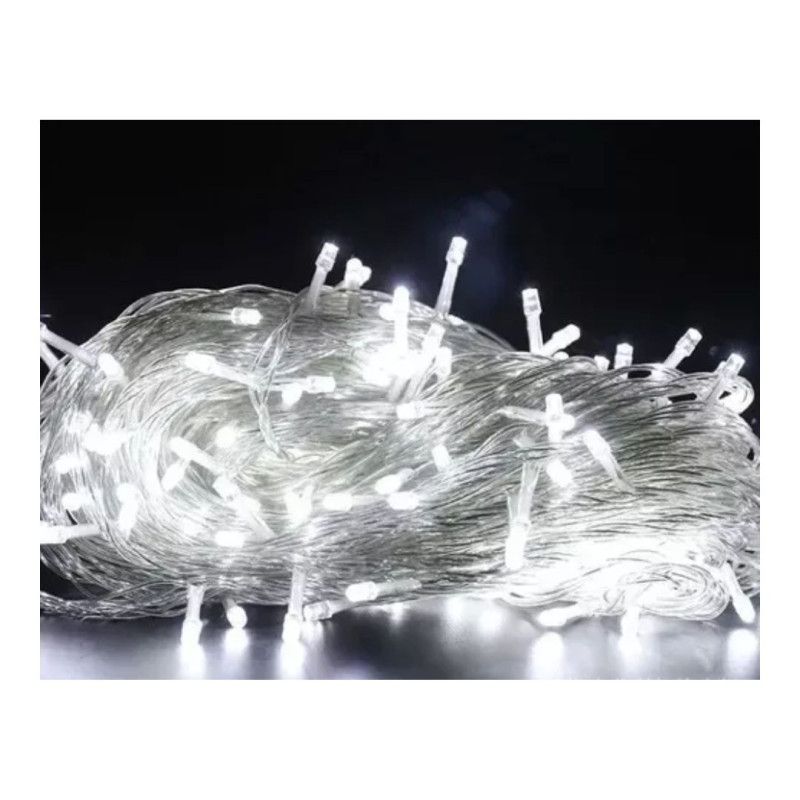 PISCA CORDÃO 400 LEDS BRANCO FIO TRANSPARENTE 30 METROS REF. 89808