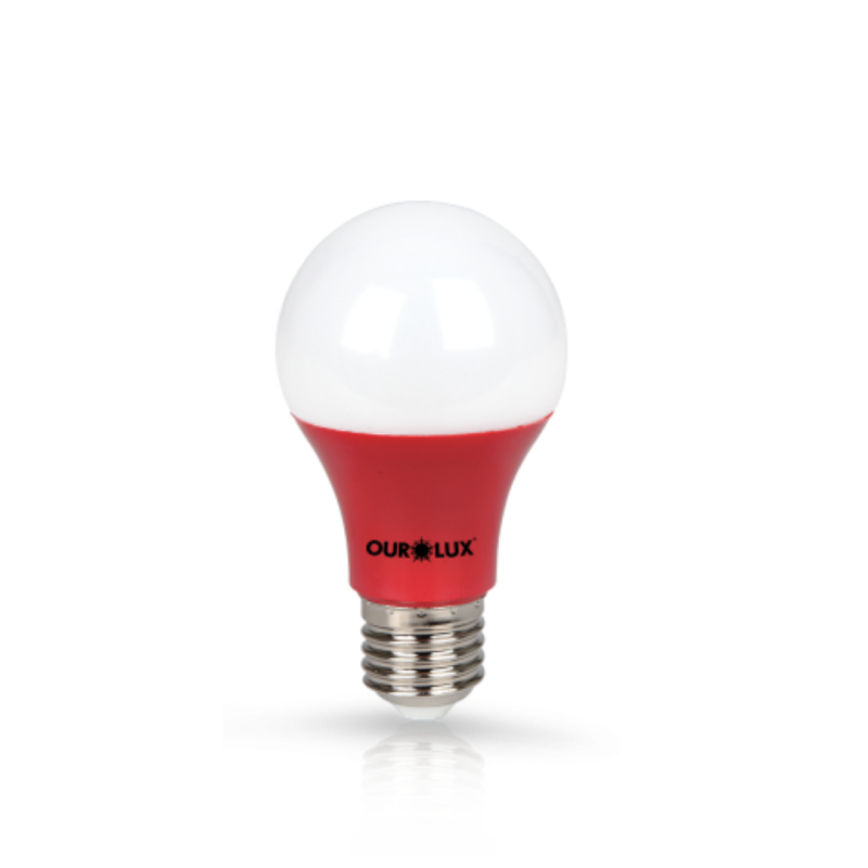 LÂMPADA LED 7W VERMELHO OUROLUX