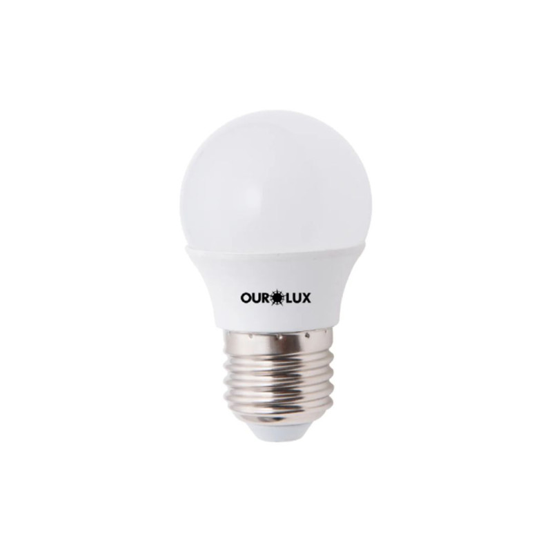 LAMPADA BOLINHA LED OUROLUX SUPERLED 4W E-27 6400K