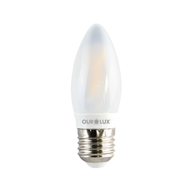 LÂMPADA VELA LED 2700K 3W E-27 FOSCA OUROLUX REF.20206