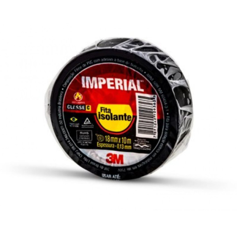 3M FITA ISOLANTE IMPERIAL 10 METROS PRETA 18MMX10M