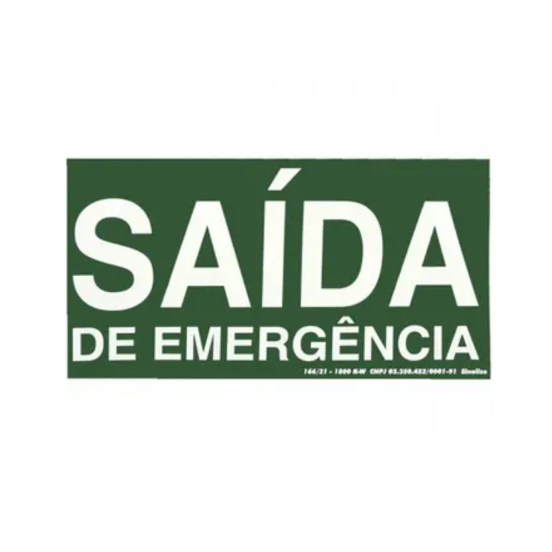 ETIQUETA PLACA SAIDA EMERG FOTOLUMINESCENTE 315AM