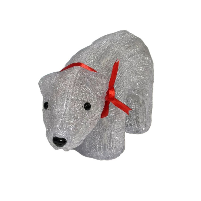 URSO ACRILICO COM 40 LEDS BRANCO 8 FUNÇÕES REF. 21554