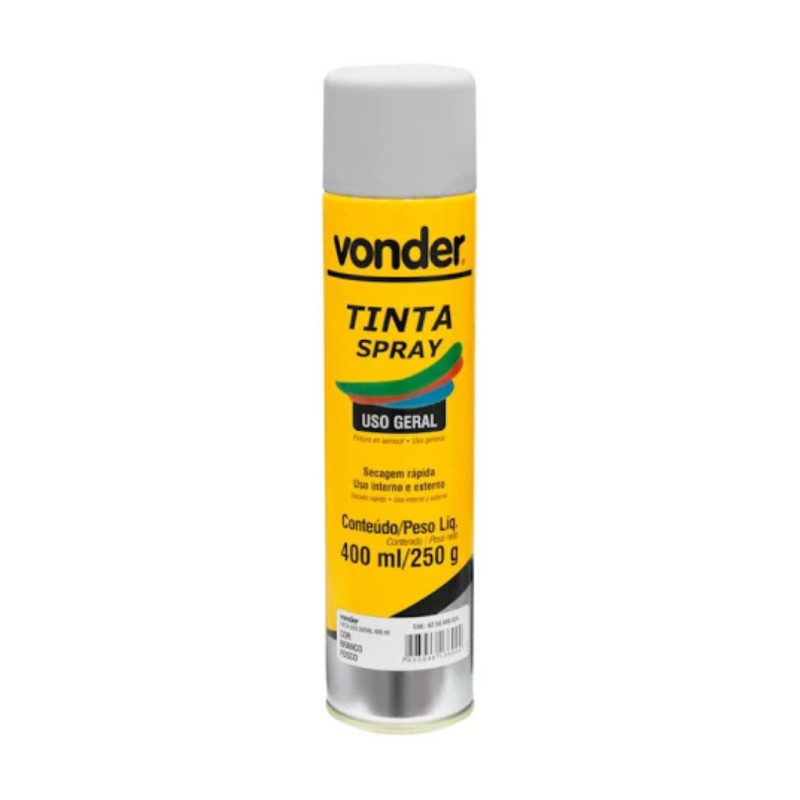 TINTA SPRAY BRANCO FOSCO VONDER 400ML