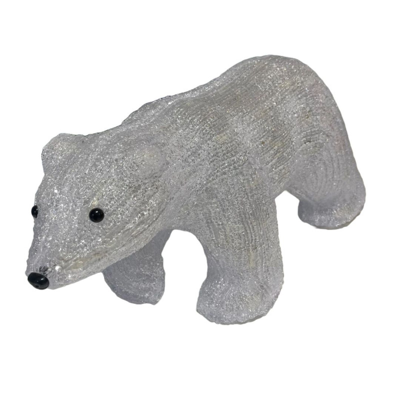 URSO ACRILICO COM 80 LEDS BRANCO REF. 31603