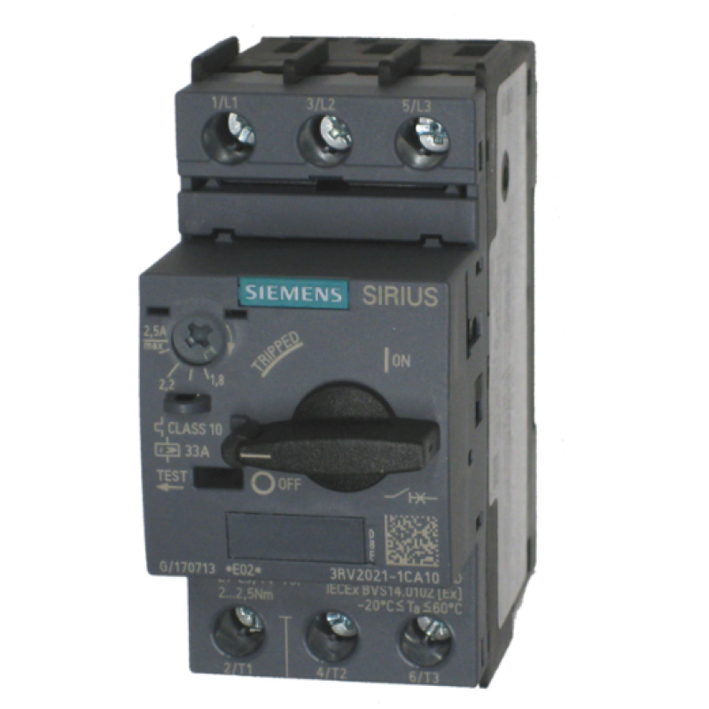 SIEMENS DISJUNTOR MOTOR INNOV 1,8 - 2,5A REF. 3RV2021-1CA10