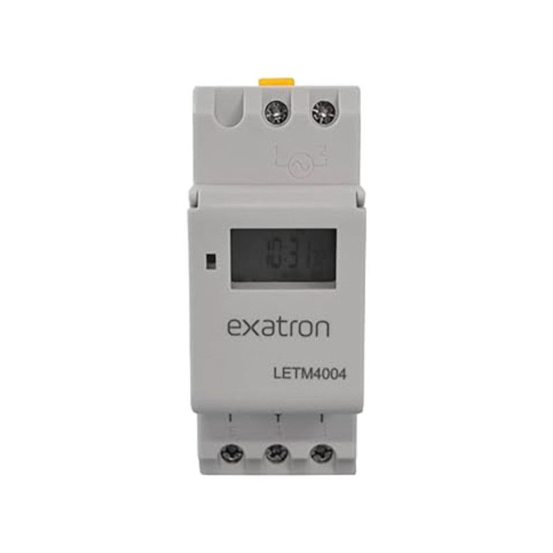 EXATRON TIMER DIGITAL TRILHO DIN 16A - LETM4004