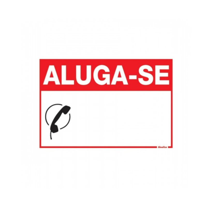 ETIQUETA PLACA ALUGA-SE - 250CM