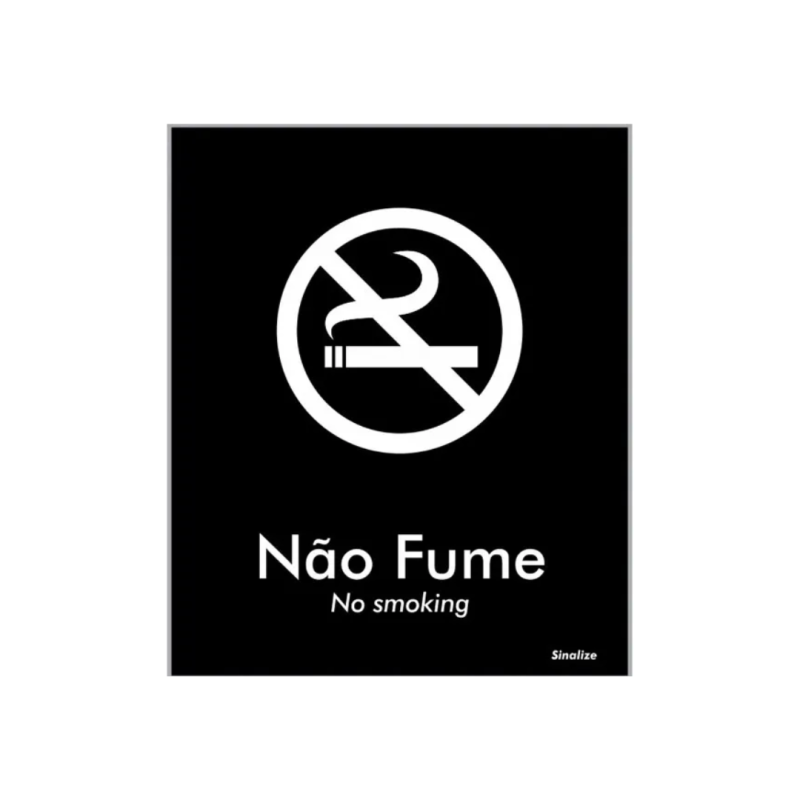 ETIQUETA PLACA POLIESTIRENO NAO FUME - BLK01