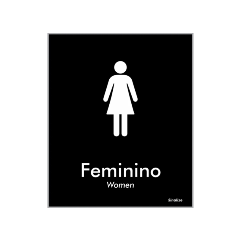 ETIQUETA PLACA POLIESTIRENO FEMININO - BLK03