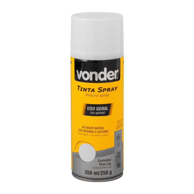 TINTA SPRAY BRANCO FOSCO VONDER 350ML 250G