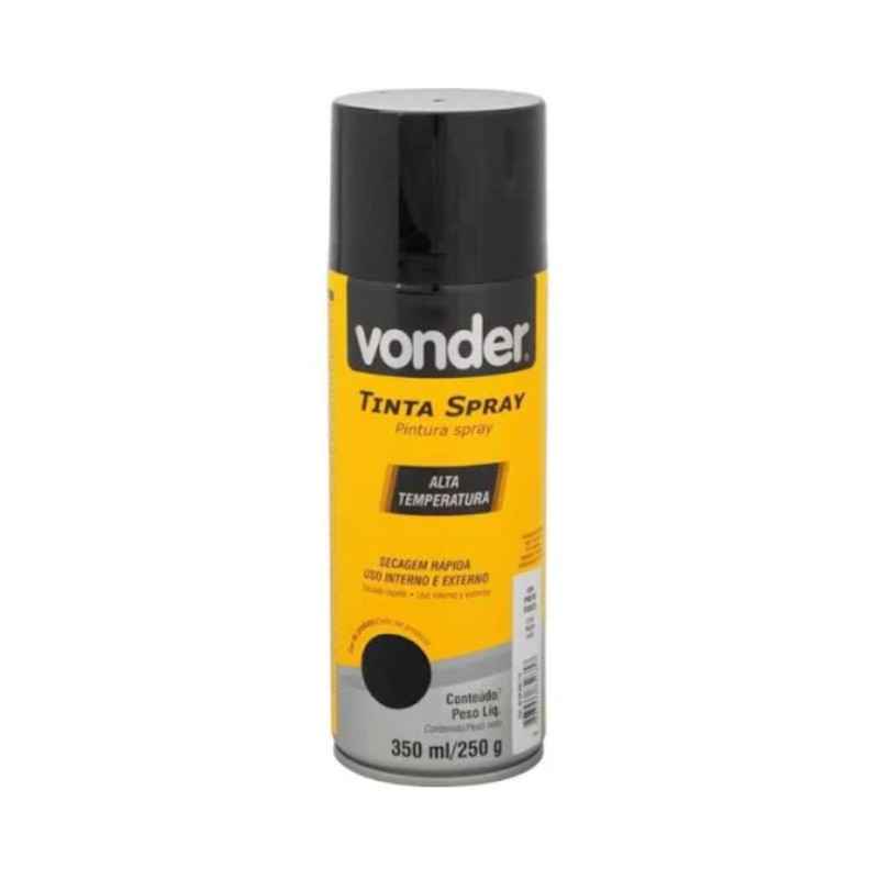 TINTA SPRAY PT FOSCO 350ML VONDER ALTA TEMPERAT.