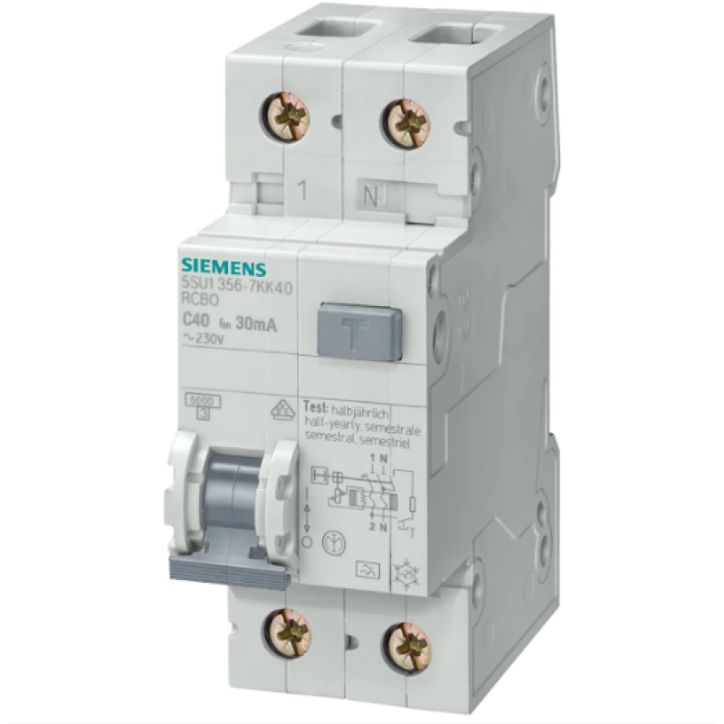 SIEMENS DISJUNTOR DR 30MA 4,5Ka C16 1P+N 5SU13531KK16