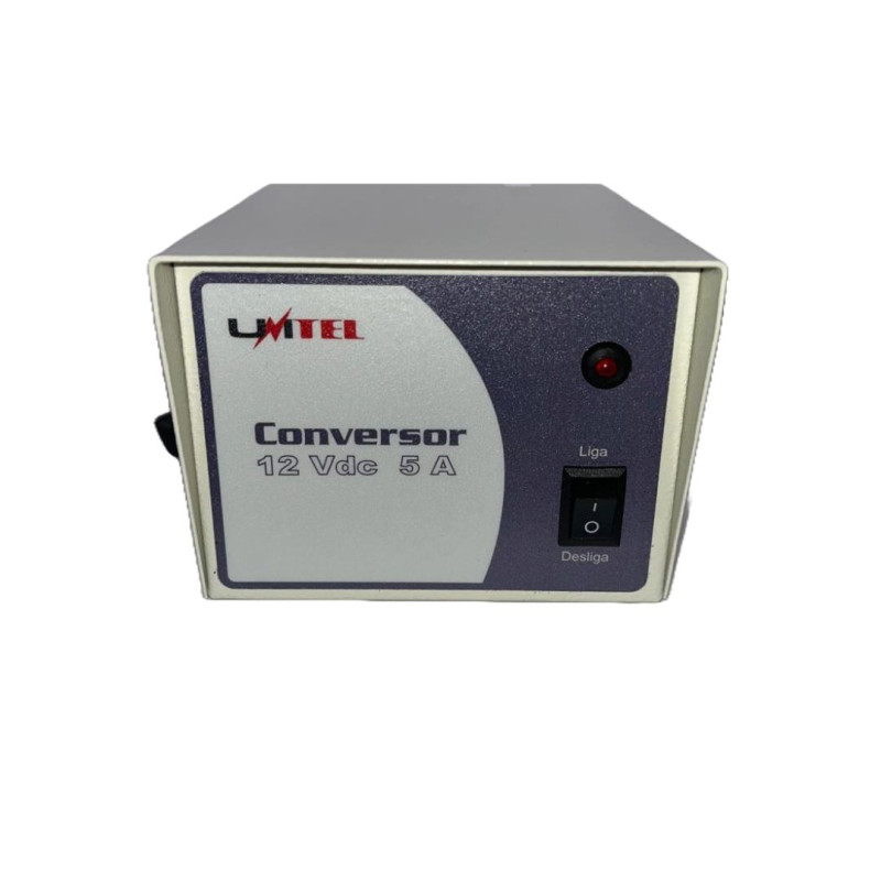 UNITEL FONTE-CONVERSOR 12V 5A CX METAL 153