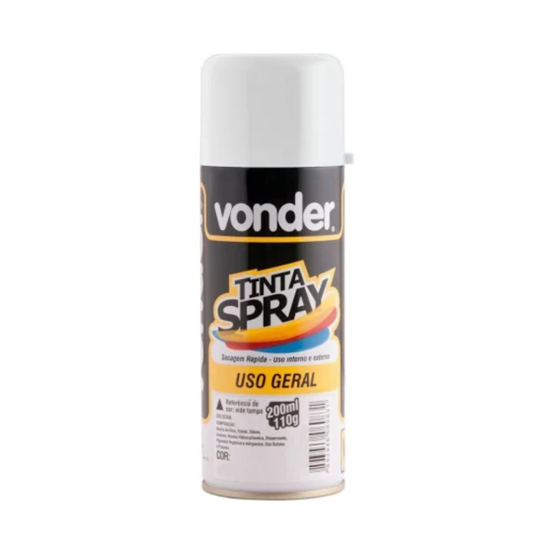 TINTA SPRAY BRANCO BRILHO  VONDER 200ML 110G