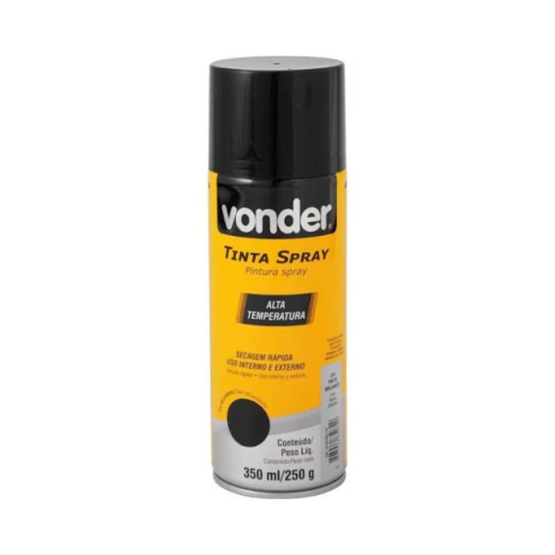 TINTA SPRAY PT FOSCO 200ML VONDER ALTA TEMPERAT.