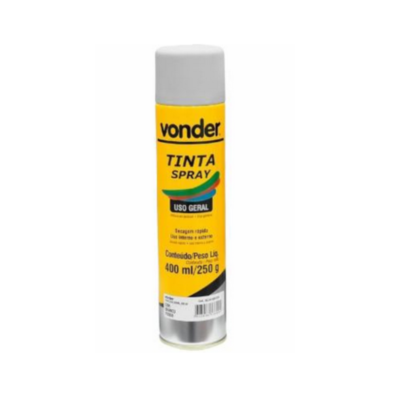 TINTA SPRAY BRANCO BRILHO VONDER 400ML 250G