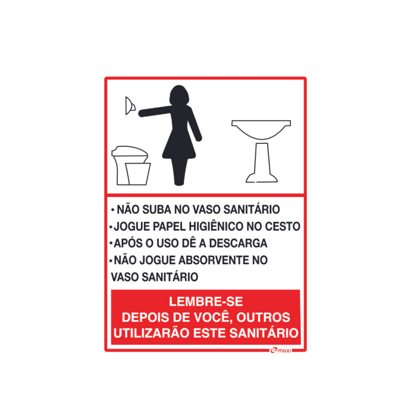 ETIQUETA PLACA NAO SUBA NO VASO- 220AG