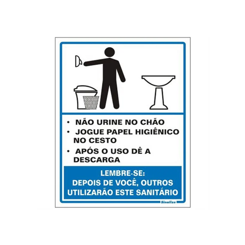 ETIQUETA PLACA NAO URINE CHAO - 220AH