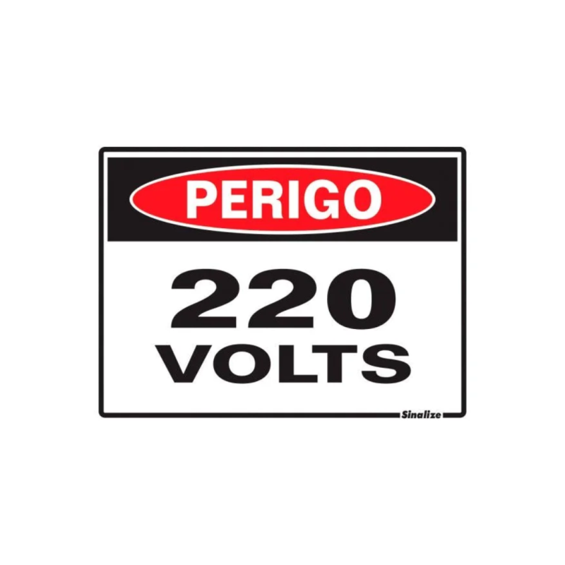 ETIQUETA PLACA PERIGO-220V- 220AY